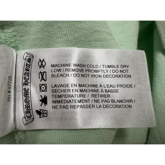 Chrome Hearts Mint Green Graphic T-Shirt With Chest Pocket & Back Print - Picture 10 of 15